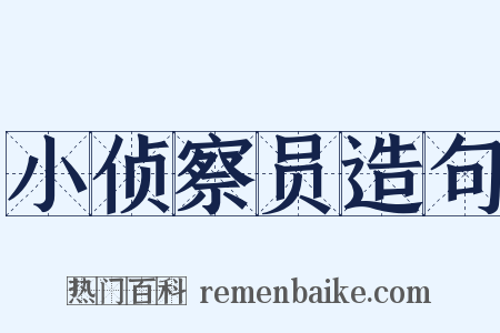 小侦察员造句是什么意思的图片